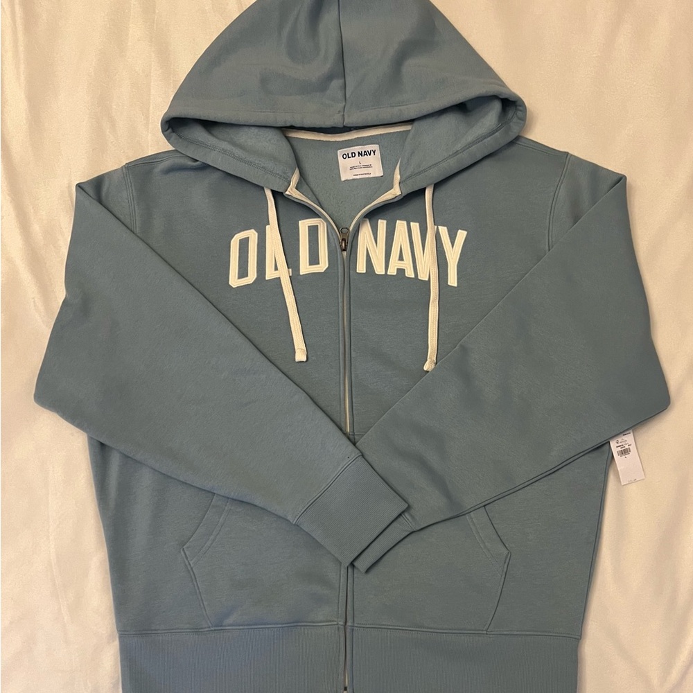 Old Navy Light Blue Zip-Up Hoodie - Picture 2 of 6